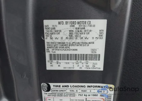 2012 Ford F-150 Xlt z USA, uszkodzony, nr VIN 1FTFW1CF2CKD13686